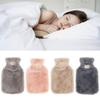 Natural Rubber Removable Cover Hot Water Bottle With Faux Fur Cover Hand Warmer Hot Water Bag