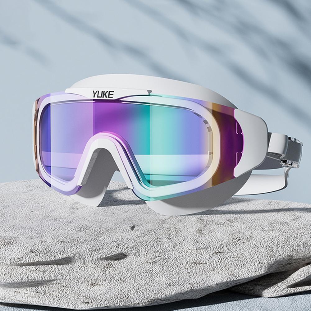 Очки для плавания профессиональные силиконовые водонепроницаемые HD с градиентными линзами и защитой от запотевания, взрослые