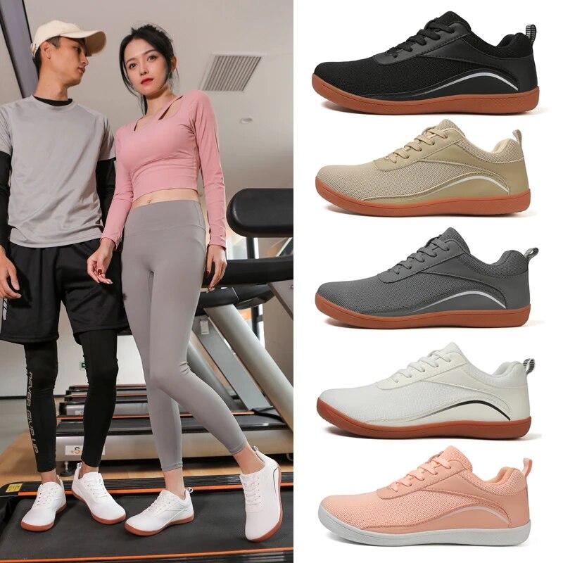 Новые минималистичные туфли босиком, женские мужские широкие минималистичные туфли босиком, парусиновые прогулочные кроссовки | Подошва с нулевым падением, размер 36–46