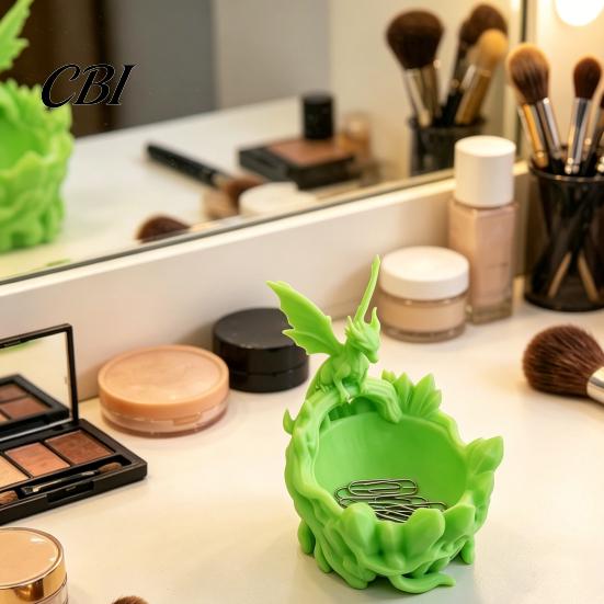 Ring Coin Holder 3D Printed Fantasy Dragon Tray, Gothic Coaster Dish for Keys Lightweight Storage Jewelry Coins, Desk Organizer Home Office,