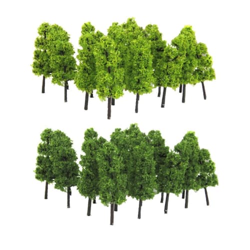 [Generic] 20 Pagoda Tree Model Trees for Railway Model Dioramas and Miniature Gardens