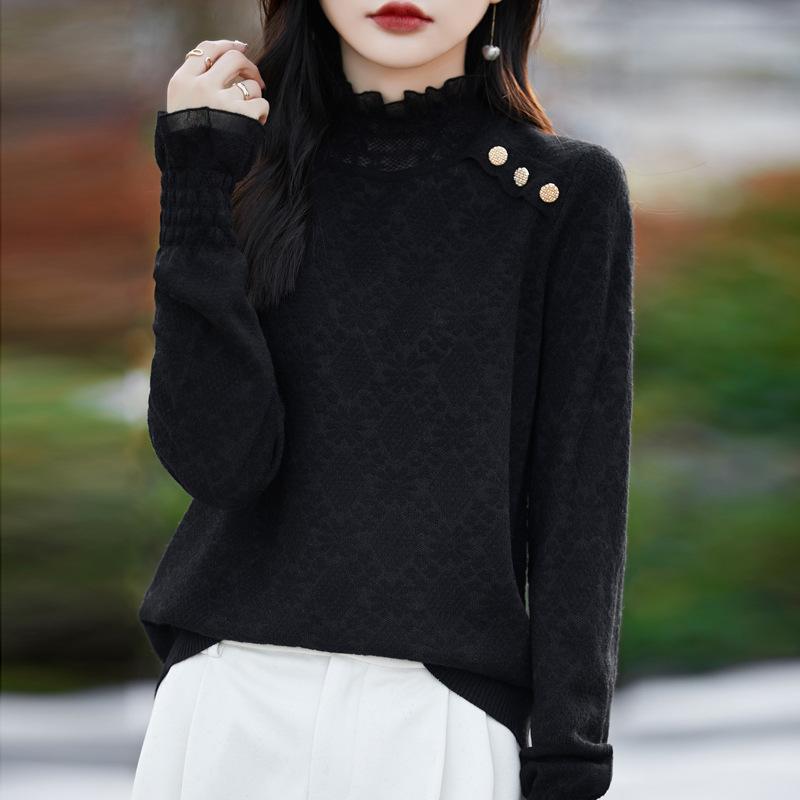 Свободная рубашка со свободным низом, шикарные внутренние топы, кружевные трикотажные плавки с высоким воротом