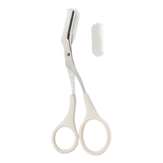 Ножницы для стрижки бровей с расческой из нержавеющей стали, нескользящие, прецизионный триммер для бровей, инструмент для ухода для мужчин и женщин для удаления волосков на бровях