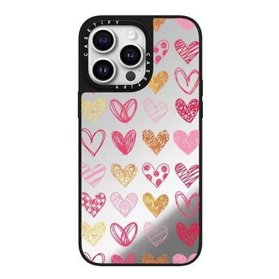 Чехол Caset Розовое Сердце Буква Противоударный Чехол для Телефона для iPhone 16 Pro Max Совместная Серия Защитный Чехол для Телефонов Apple