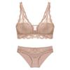 Французский стиль Бесшовный кружевной комплект нижнего белья Брюки Женский Сексуальный Чистый Желание Пуш-ап Бюстгальтер Удобные Приятные к коже Треугольные трусики