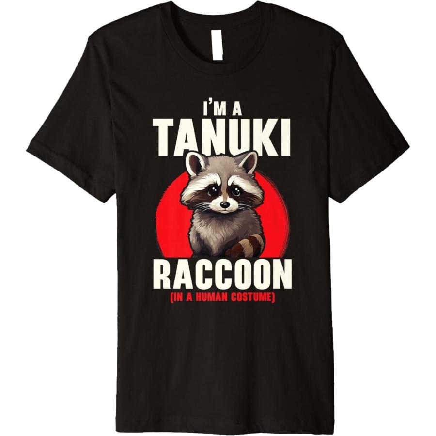 Tanuki Raccoon Trash Panda Japanese Raccoon Dog Animal Premium T-Shirt