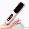 Портативный беспроводной выпрямитель для волос Щетка Перезаряжаемый подогреваемый выпрямляющий гребень для путешествий Mini