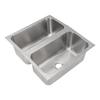 RV Sink 304 Stainless Steel Square Kitchen Double Bowl Sink with 40mm Drain Outlet for Caravan Boat Motorhome Truck