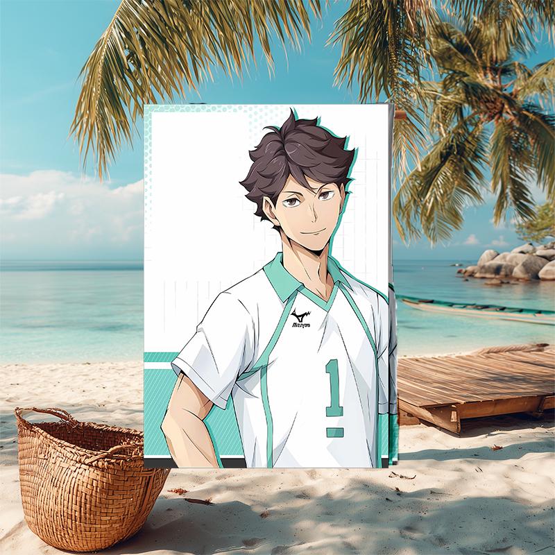 1pc Oikawa Tooru2 Beach Towel, Comfortable and Thick, and Swimming/Bath/Picnic/Camping Towel, Suitable for Seaside Beaches