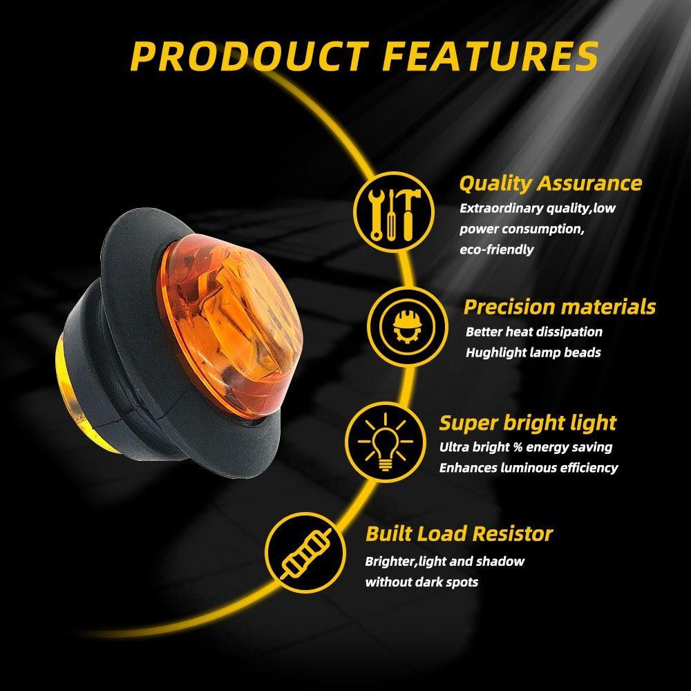 LED Indicators Small Clearance Tail Brake Lamp LED Side Marker Light Auto Light Turn Signal Lamp