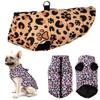 Waterproof Dog Clothes Winter Warm Jacket For Small Dogs Cats Leopard Print Puppy Vest Coat With D Ring Yorkshire Pug Pet Costume