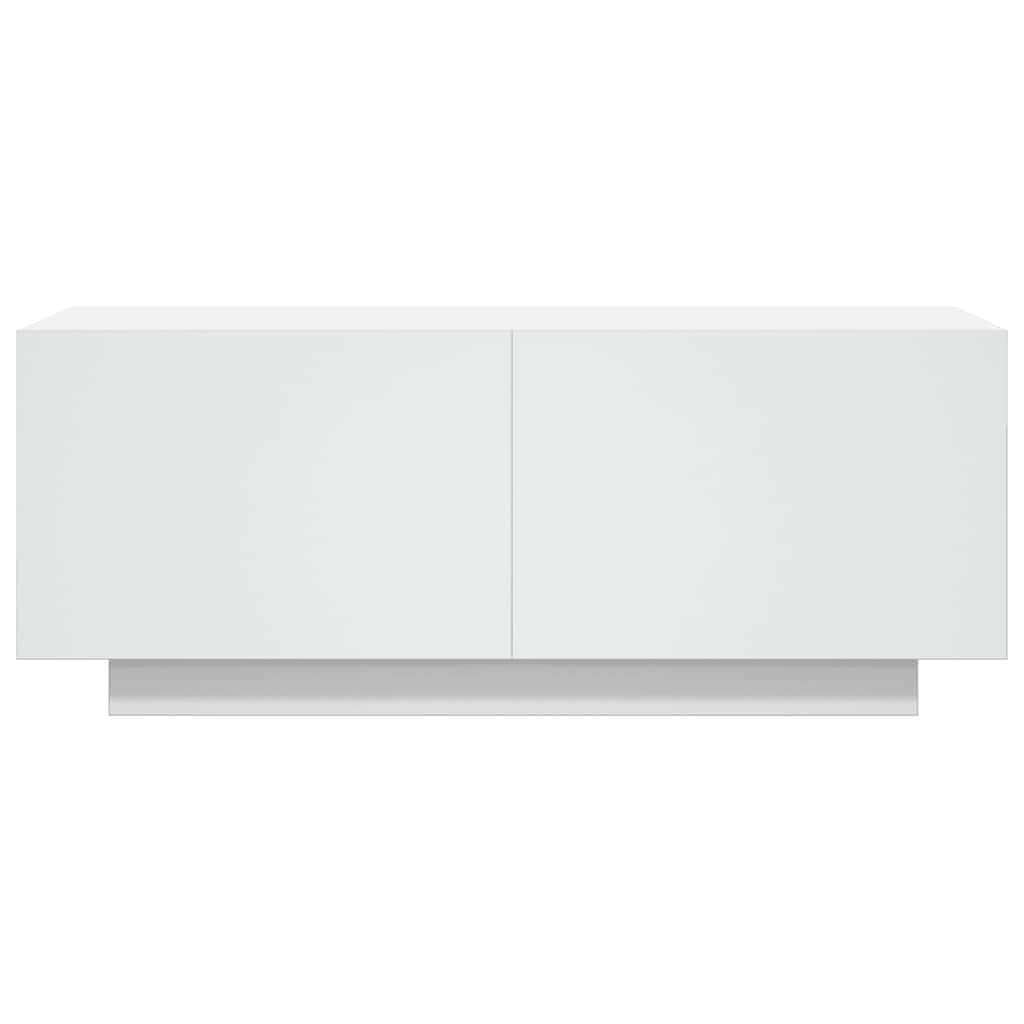 Vidaxl Szafka Pod Tv, Biała, 100X35X40 Cm, Materiał Drewnopochodny