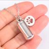 DIY Ashes Urn Memorial Necklace Gold Silver Perfume Vial Pendant Keepsake Pendant  Unisex