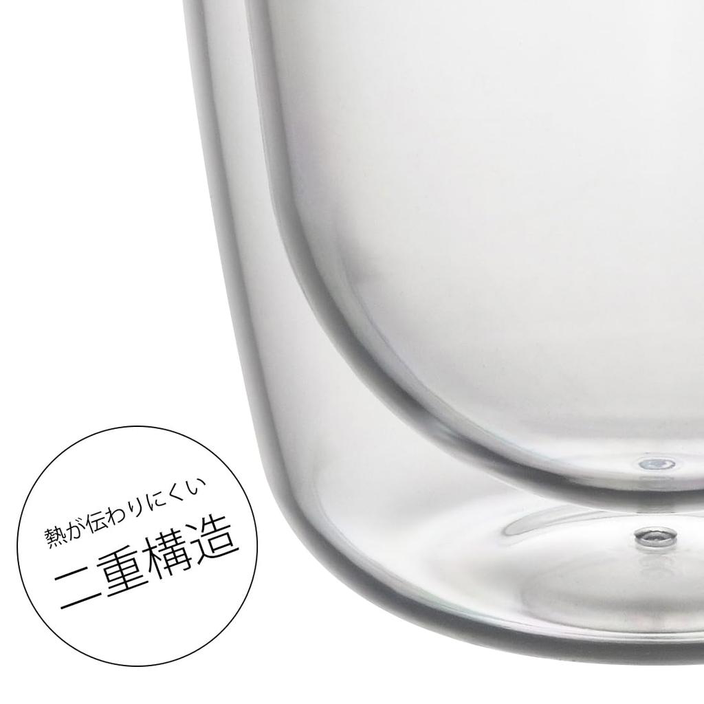 Akebono Sangyo Warenai Double Wall Glass Wide 300ml TW-3781