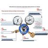 Fanrui Brass Argon Gas Pressure Regulator with Dual Gauges