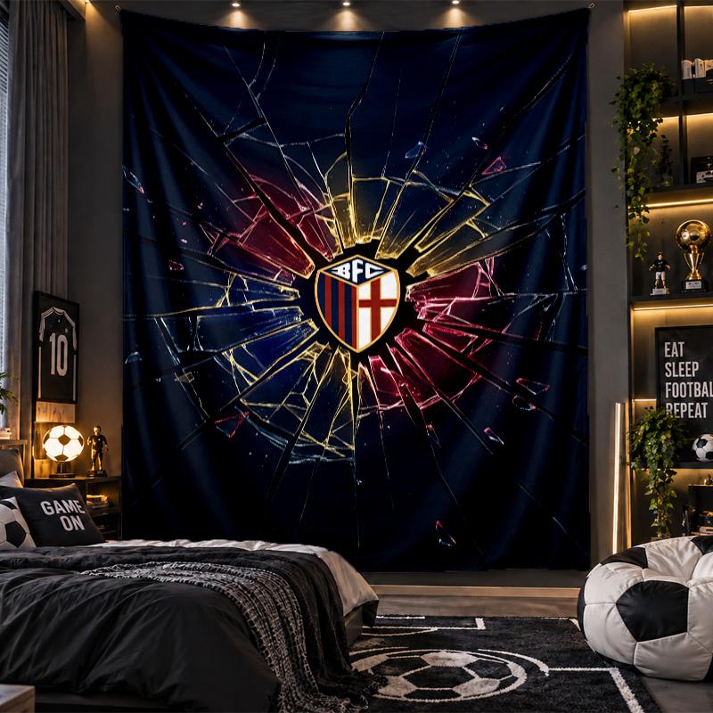 Wall Hanging Tapestry Bologna FC Print Cloth for Living Room Bedroom Home Decor