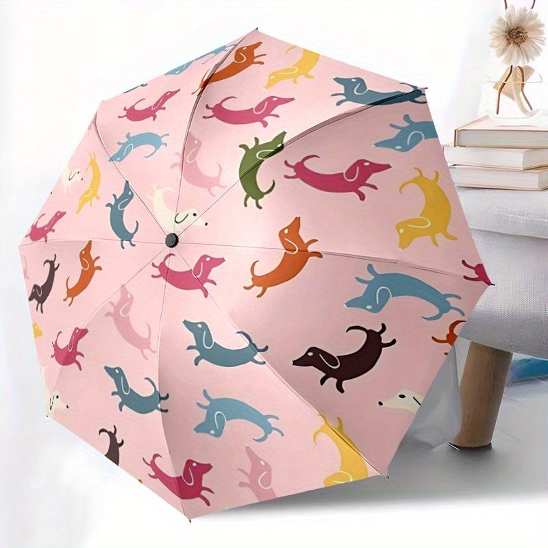 1pc Dachshund Automatic Umbrella 8-Bone Design Compact Gear for Outdoor Travel, Perfect Holiday Gift yy250827033