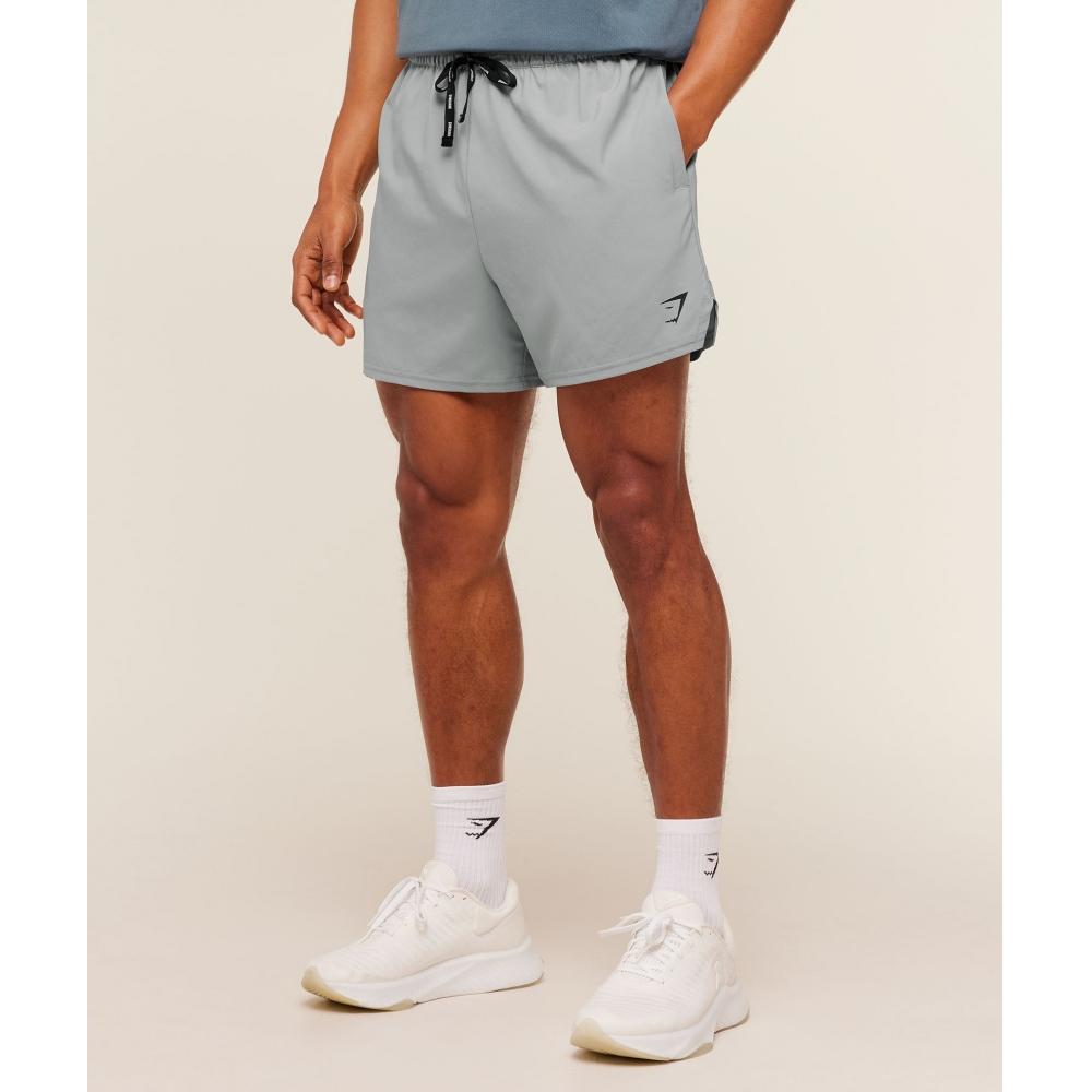 Gymshark Train 5 Short Smokey Grey A4c7m Gb7r