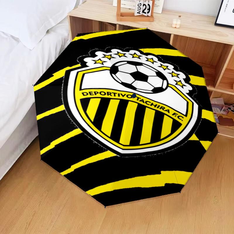 Deportivo Tachira Fc Crest Umbrella Folding umbrella, automatic umbrella 8-Frame for Travel, camping Use Gift for Halloween Christmas