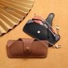 Faux Leather Glasses Pouch Soft Lightweight Scratch-free Storage Long Lifespan Anti-drop Glasses Case