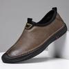 2025 весна и осень новые мужские повседневные кожаные туфли мужские мягкие кожаные туфли на мягкой подошве для ног среднего возраста мокасины 702