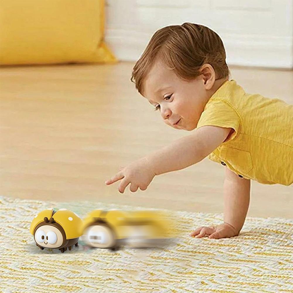 Божья коровка/рак-отшельник, милая игрушка-надуватель с 2 мячами, забавная игрушка для ползания, сенсорные игрушки, игровая машина для надувания мячей, подарок на день рождения