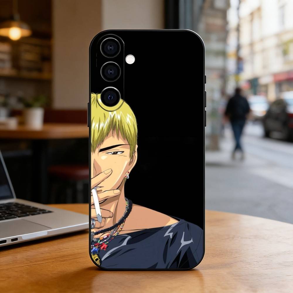 GTO-Onizuka T-Teacher Silicone Phone Case For Samsung Galaxy A73,A72,A71,A70,A53,A52,A51,Soft Silicone Black Cover
