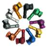 1 Pair Universal Motorcycle Wheel Tire Valves Stem Cap Air Tire Cover 90 Degree 17mm CNC Aluminum Tubeless Valve Stems 7 Color