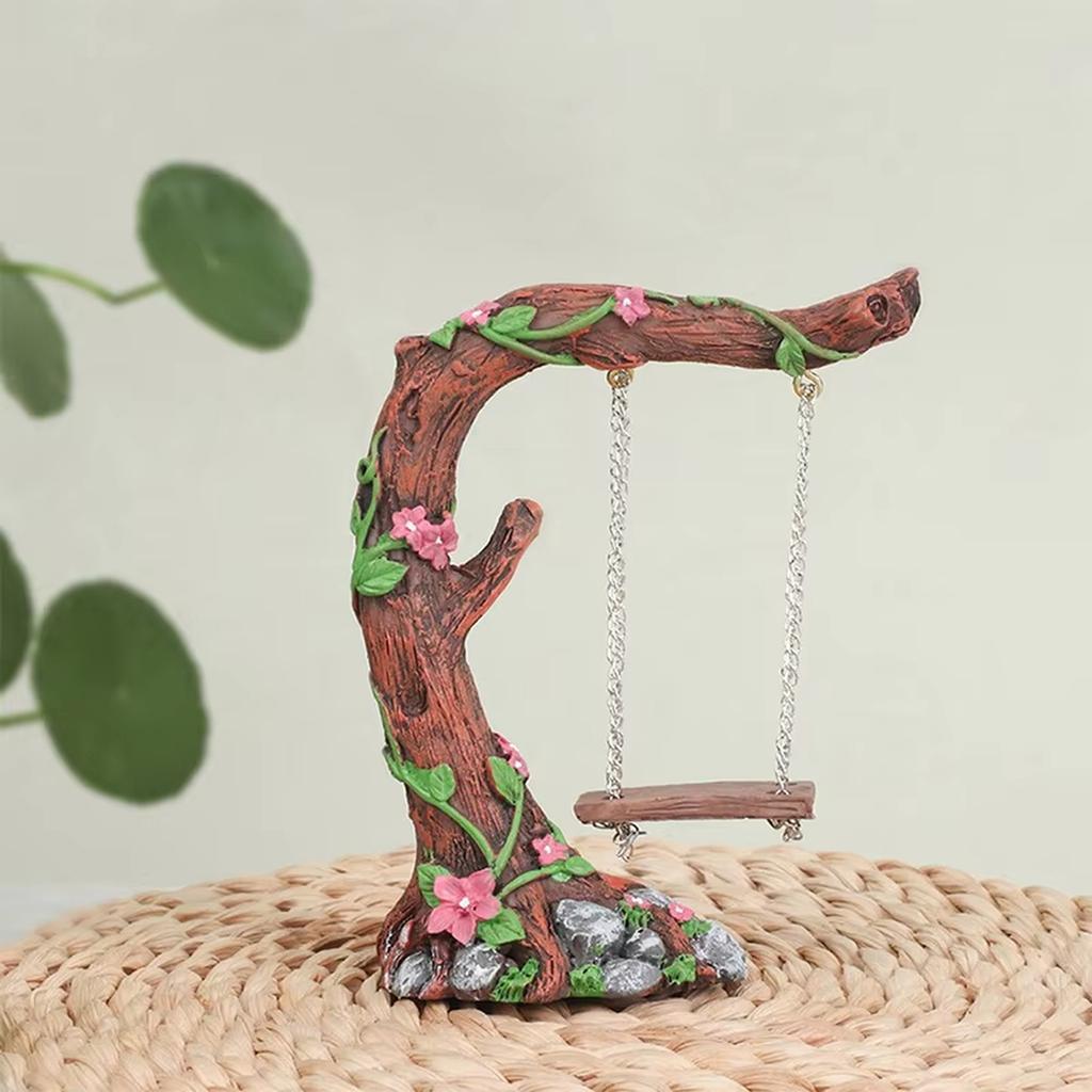 Миниатюрная модель качелей DIY Микро Декоративные Аксессуары Украшение-Качели