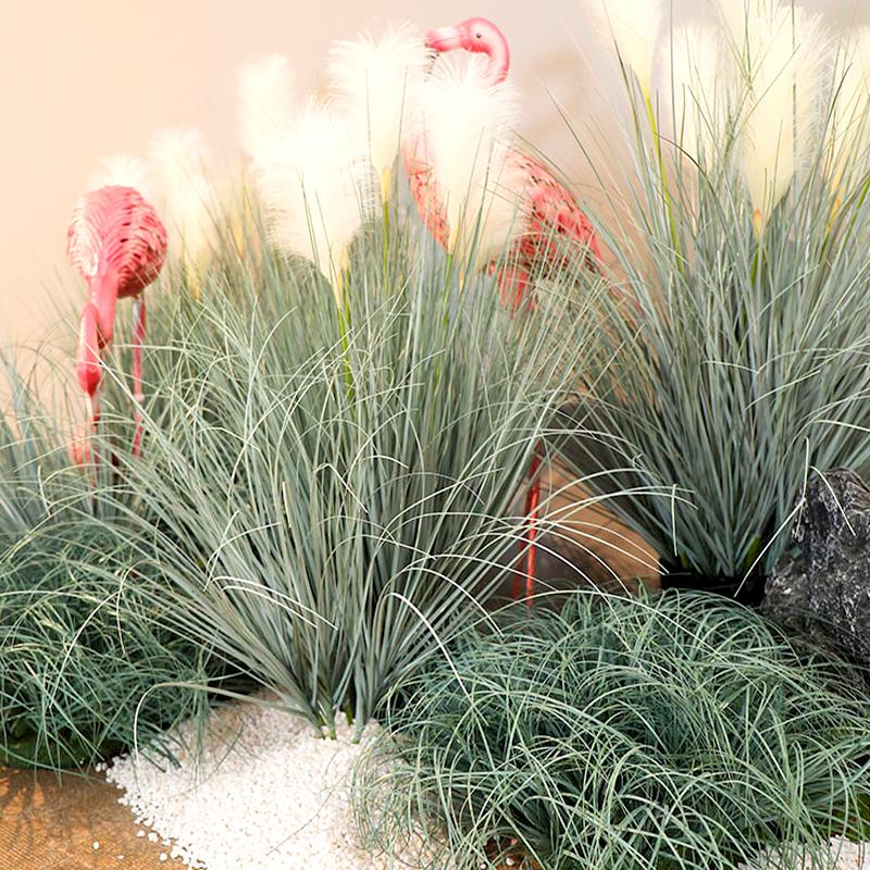 8шт реалистичные устойчивые к ультрафиолетовому излучению 50см искусственные тростниковые травы искусственные кустарники искусственная зелень