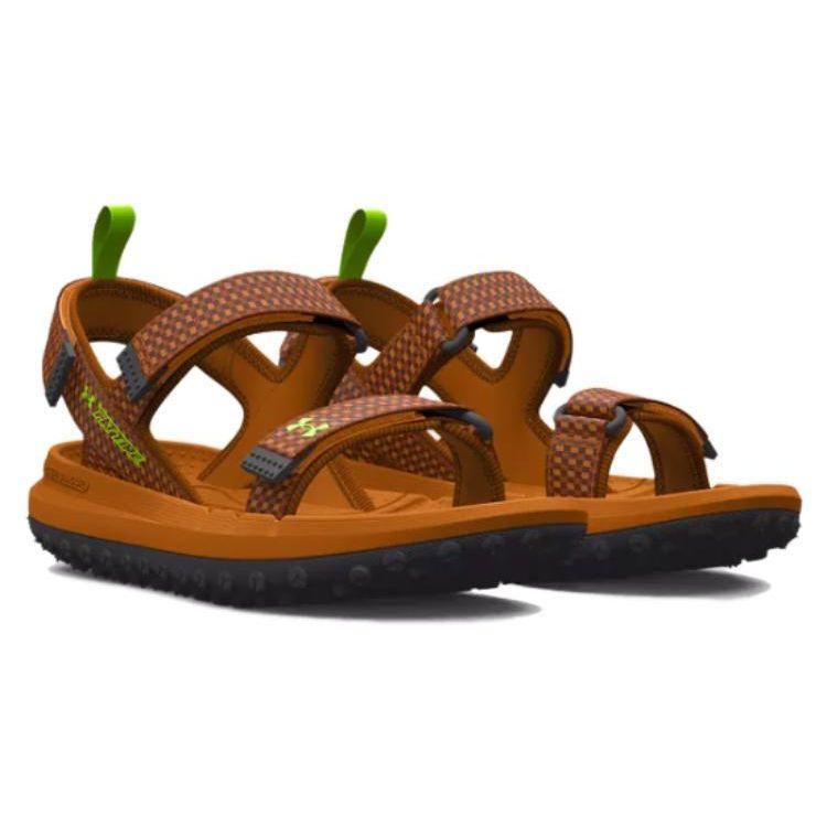 Under Armour Кроссовки унисекс Fat Tire Sandal Honey Orange Ivory Brown Lime-Surge 3026937-800