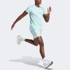 Adidas Футболка с коротким рукавом и круглым вырезом с логотипом The Run Color Block, мужские топы светло-зеленого цвета IM2534