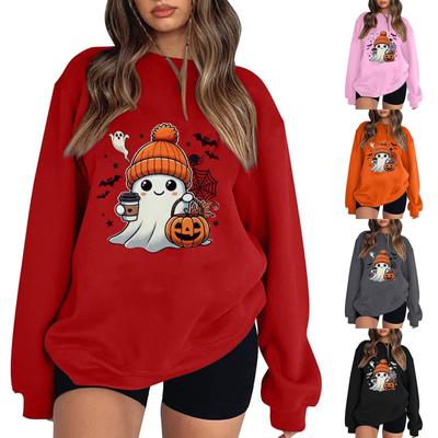 Женские модные топы, повседневные свободные пуловеры в полоску с круглым вырезом и длинными рукавами