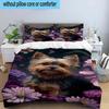 Diverse Dog Breeds Collage 3pcs Bedding,Including 1pc Duvet Cover And 2pcs Pillowcases Perfect for Christmas,Ideal for Bedroom, Dormitory