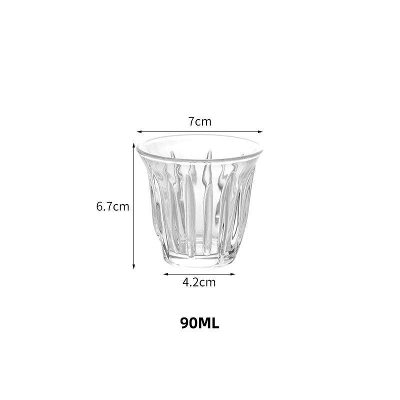 Transparent Tempered Glass Coffee Cup High Temperature Resistant Espresso Cappuccino Juice Cocktail Cup Barista Glassware