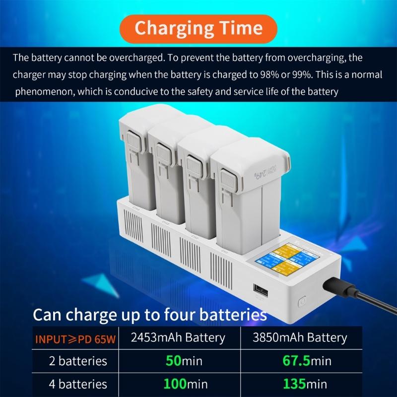 Portable Rapid Multi-Parallel Charger Charging Hub for  3  Rone Light Weight Battery Charger Box USB Port