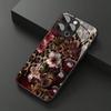 Закаленное стекло с узором "Леопардовая вишня" Чехол для телефона Для iPhone 17 16 15 14 13 12 11 Pro Max 17Air 16E 7 8 15 Plus XR XS X Чехол