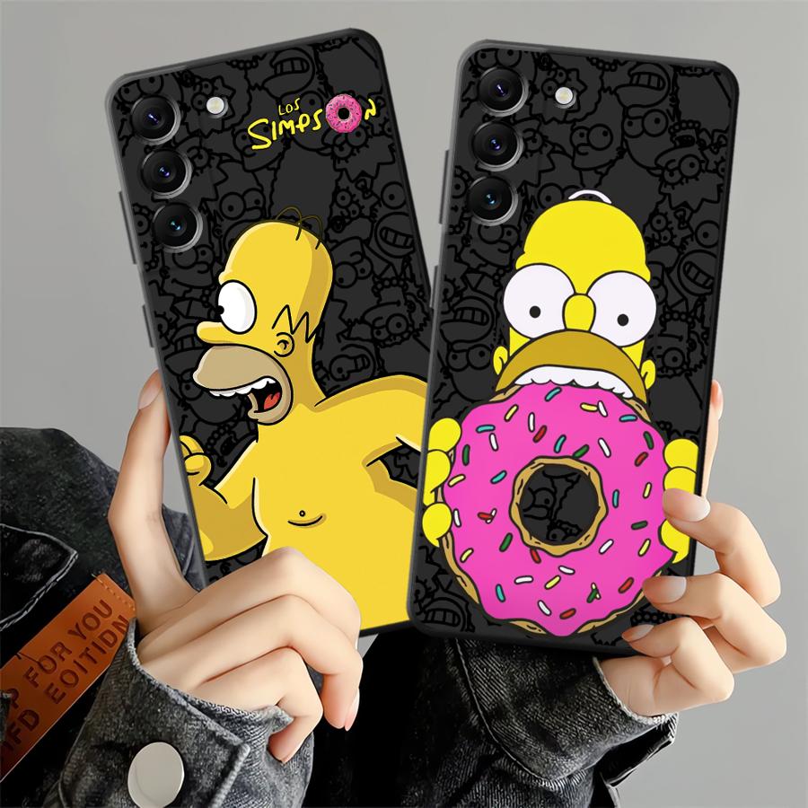 Чехол для телефона Samsung Galaxy A13 A20 A05 A70 A15 A04 A16 A40 A12 A17 A50 A06 S-simpsons Пончик