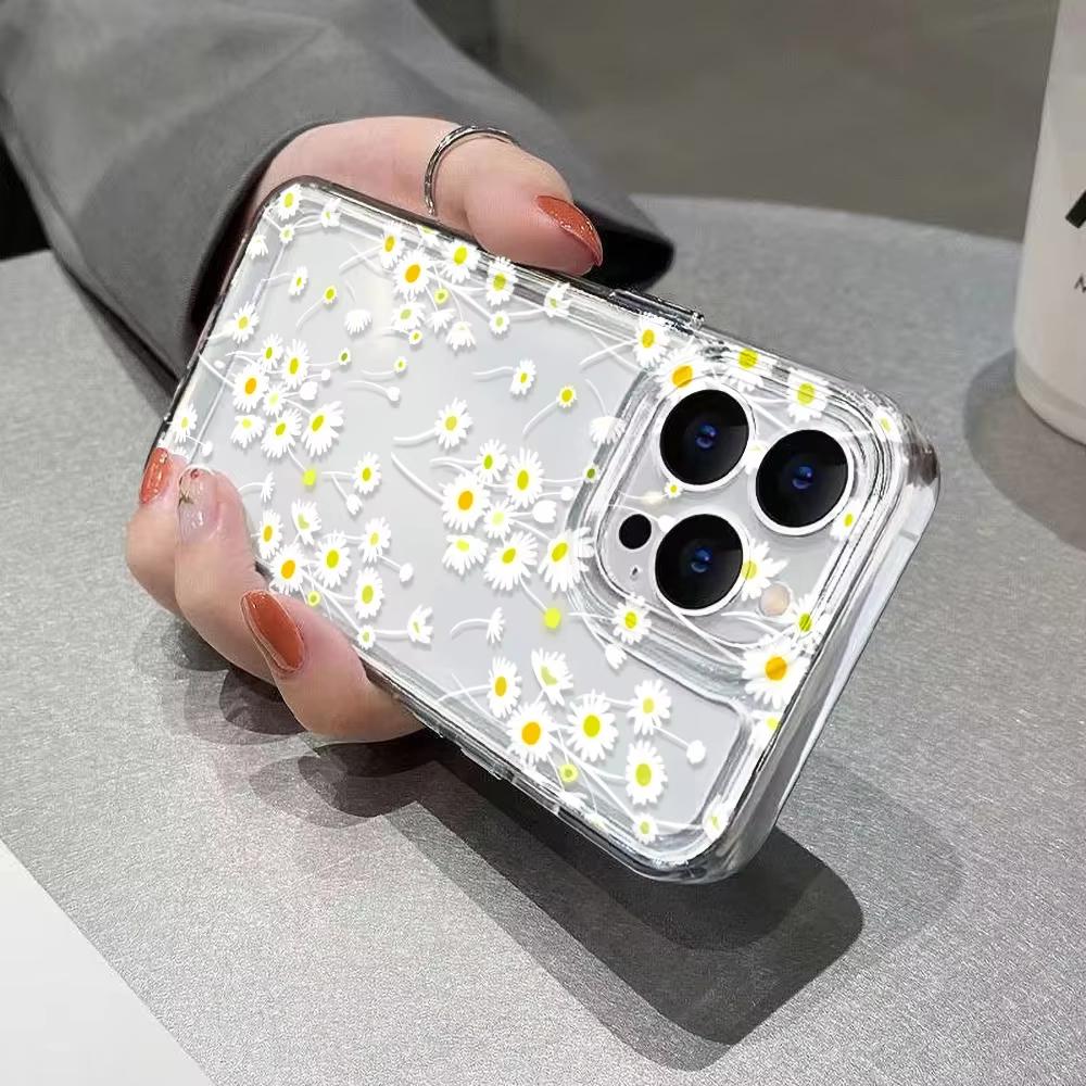 Cute Little Daisy Flowers Clear Phone Case For Xiaomi Mi Poco X6Pro X6 X7 X5 Pro Mi Poco F7 Pro F6 F5 Silicone Cover