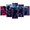 No Framed Canvas 5Pieces Venom Alien Science Fiction Movie Wall Art Posters Pictures for Living Room Office Home Decor Paintings