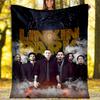 1pc Linkin Park2 Theme Blanket - Digital Print, Polyester, Cozy for All Seasons, Perfect for Outdoor, Camping, and Travel