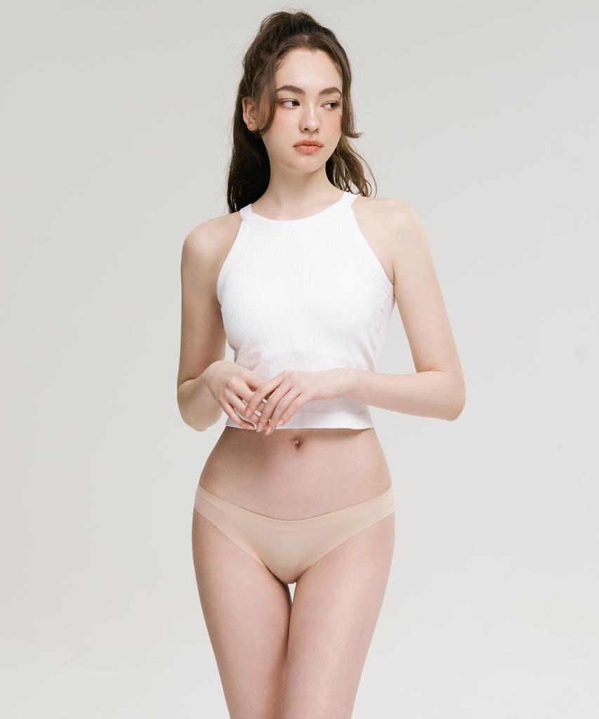 Leijibi Airfit Женские спортивные бесшовные трусы-слипы телесные