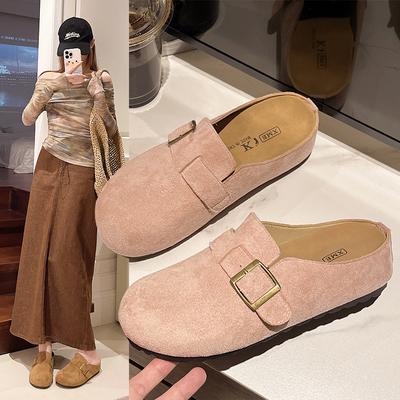 Толстая подошва, увеличивающая рост, обувь Boken, женская верхняя одежда, сумка, полутапочки, весна-осень 2025 года, ленивые тапочки с одной педалью