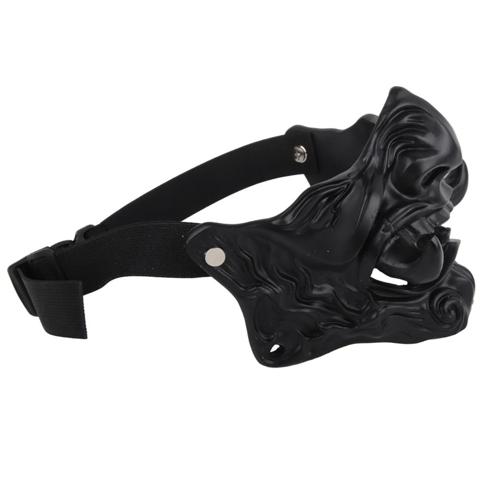 Japanese Demon Prajna Face Cover Halloween Japanese Buddhism Prajna Ghost Protective Half Face