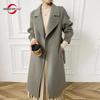 100% Wool Women Coat Autumn Wool Long Coat Handmade Pea Coat Winter Warm Wool Long Jacket Overcoat