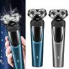 USB Перезаряжаемая 3 в 1 Электробритва Моющаяся Бритвенная Машинка Прочный Триммер для Бороды Подарки
