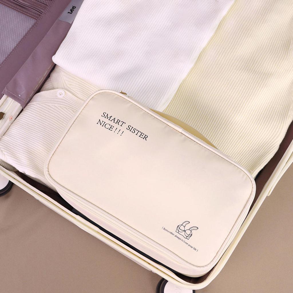 Дорожная сумка для хранения Портативный органайзер для нижнего белья, колготок, носков Двухслойная Большая вместимость Сумка для багажа Предметы первой необходимости для путешествий