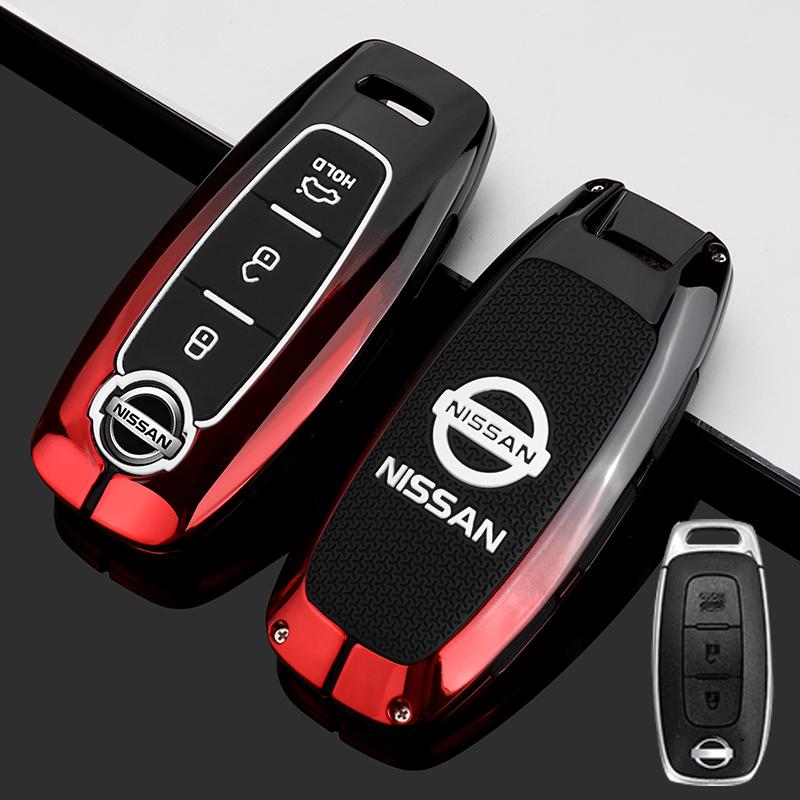 for Nissan X-trail T33 Kicks Qashqai J12 Juke Teana Altima Ariya 2023 2024 3 4 Button Car Key Case Cover Holder Fob Bag