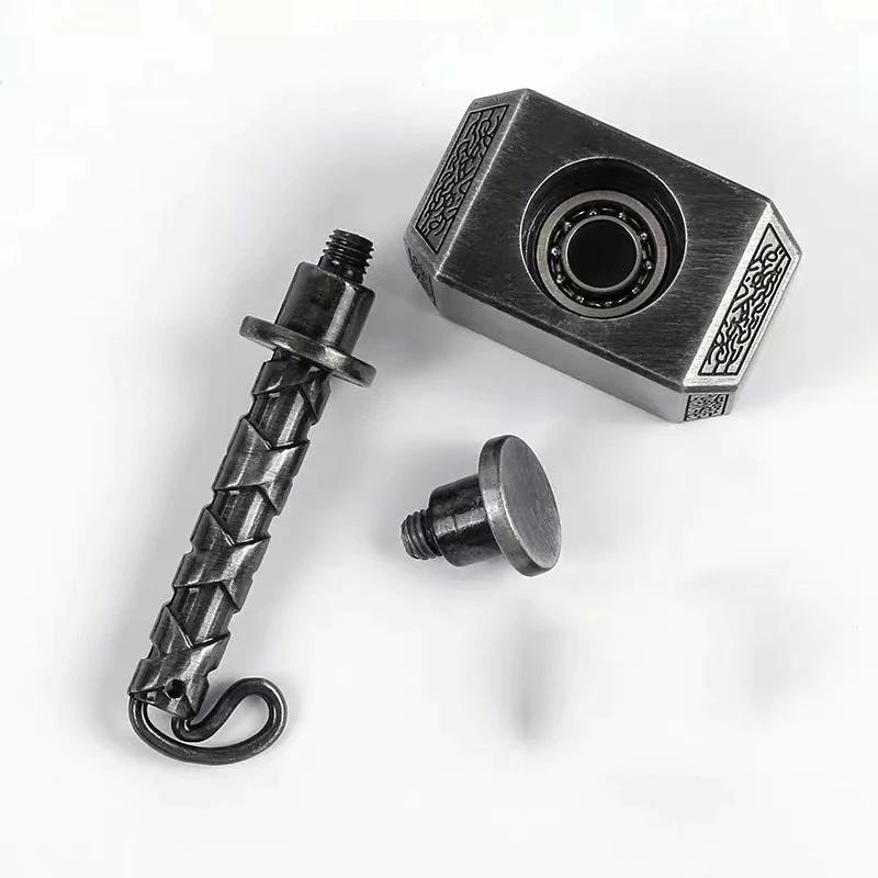Battle Hammer Fidget Hand Spinner Metal The Mighty Fingertip Keychain Toy Stress Relief Toys for Kids Gifts
