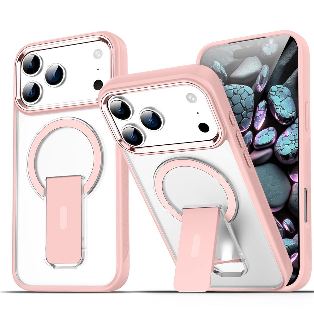 KEYSION Противоударный матовый полупрозрачный чехол для MagSafe для iPhone 17 Pro Max 17 Air с подставкой, беспроводная зарядка, задняя крышка для телефона